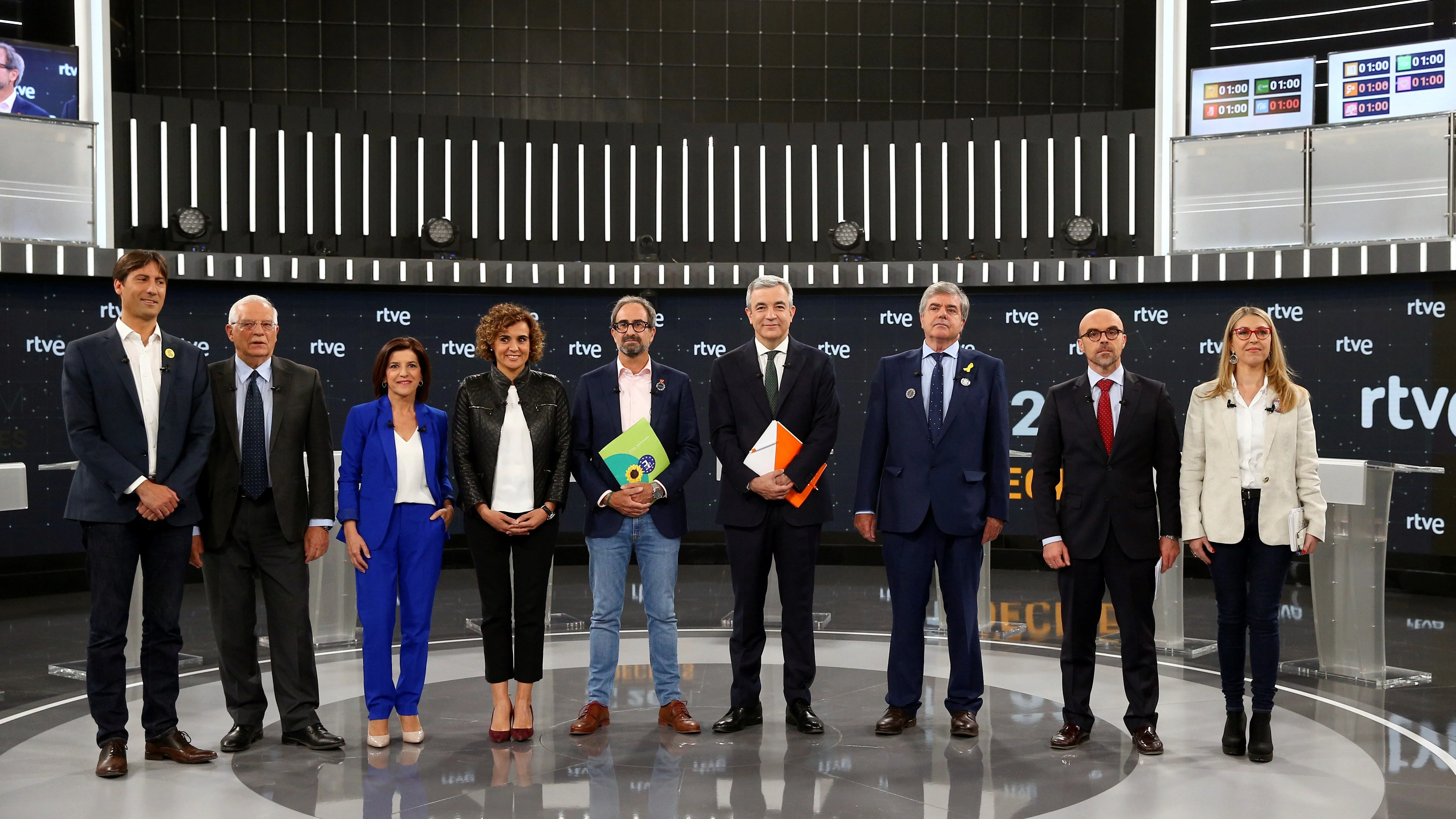 Los candidatos al Parlamento Europeo en el debate de TVE