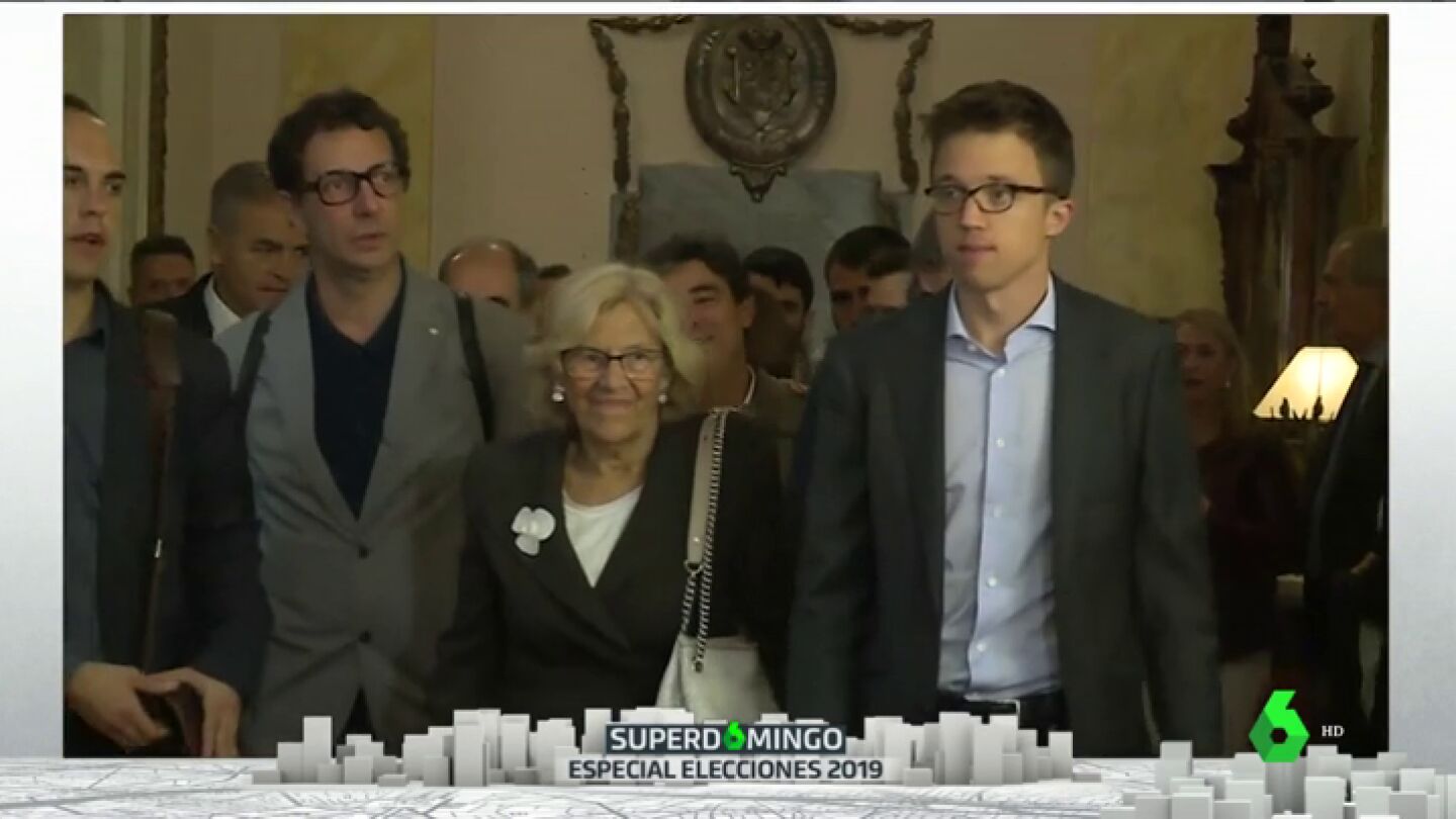Los candidatos &Iacute;&ntilde;igo Errej&oacute;n y Manuela Carmena
