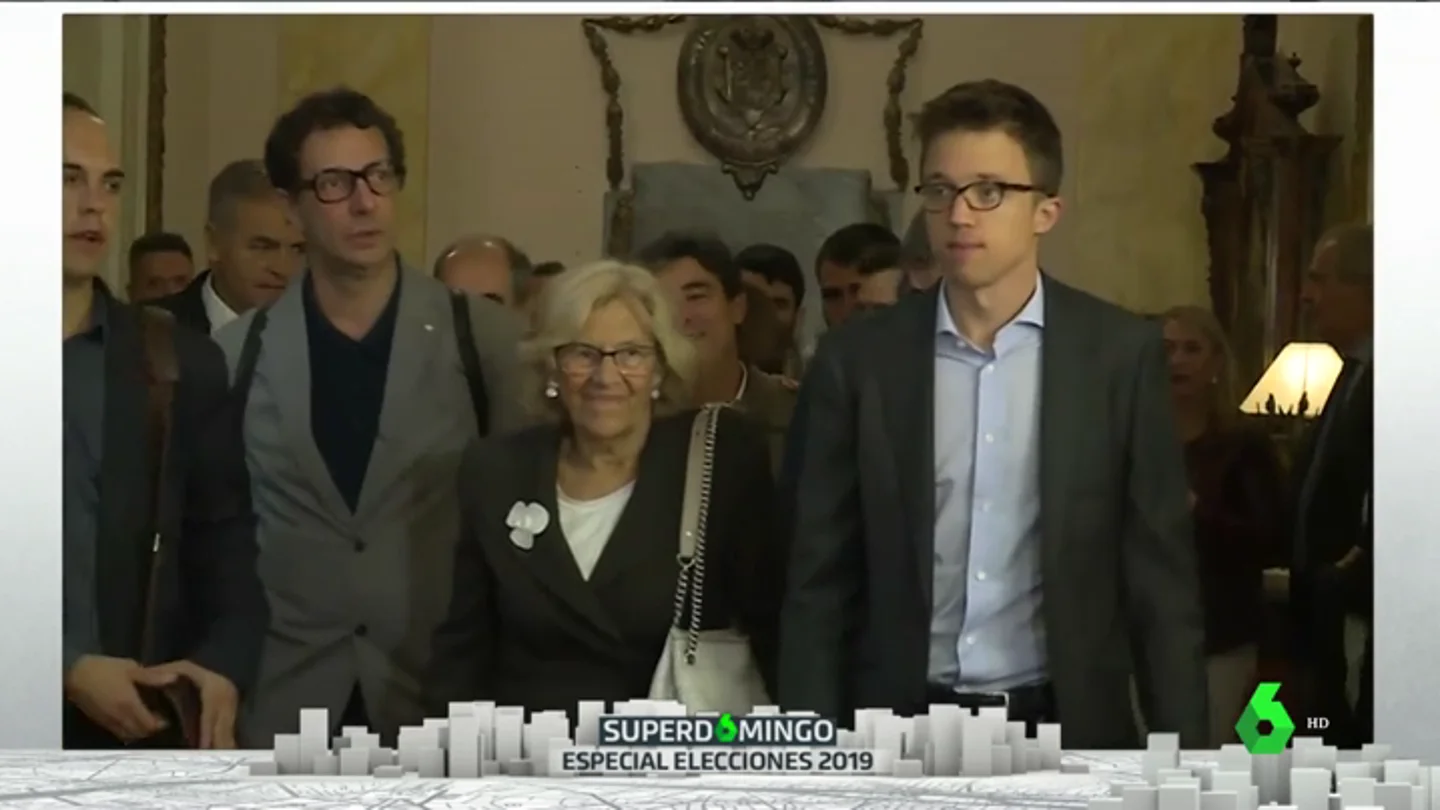 Los candidatos Íñigo Errejón y Manuela Carmena Los candidatos Íñigo Errejón y Manuela Carmena