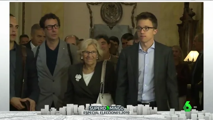 Los candidatos Íñigo Errejón y Manuela Carmena