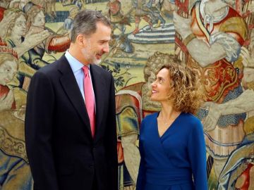 El Rey Felipe VI y la presidenta del Congreso, Meritxell Batet El Rey Felipe VI y la presidenta del Congreso, Meritxell Batet