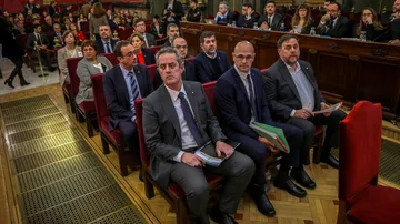Los líderes independentistas en el juicio del 'procés' celebrado en el Tribunal Supremo.