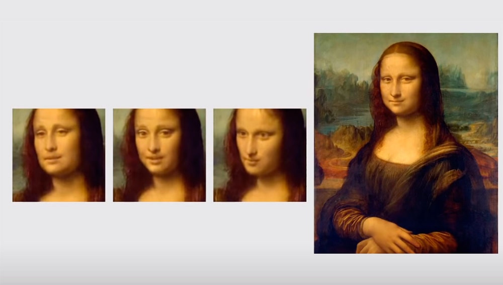 La Mona Lisa generada con la IA Deepfake de Samsung