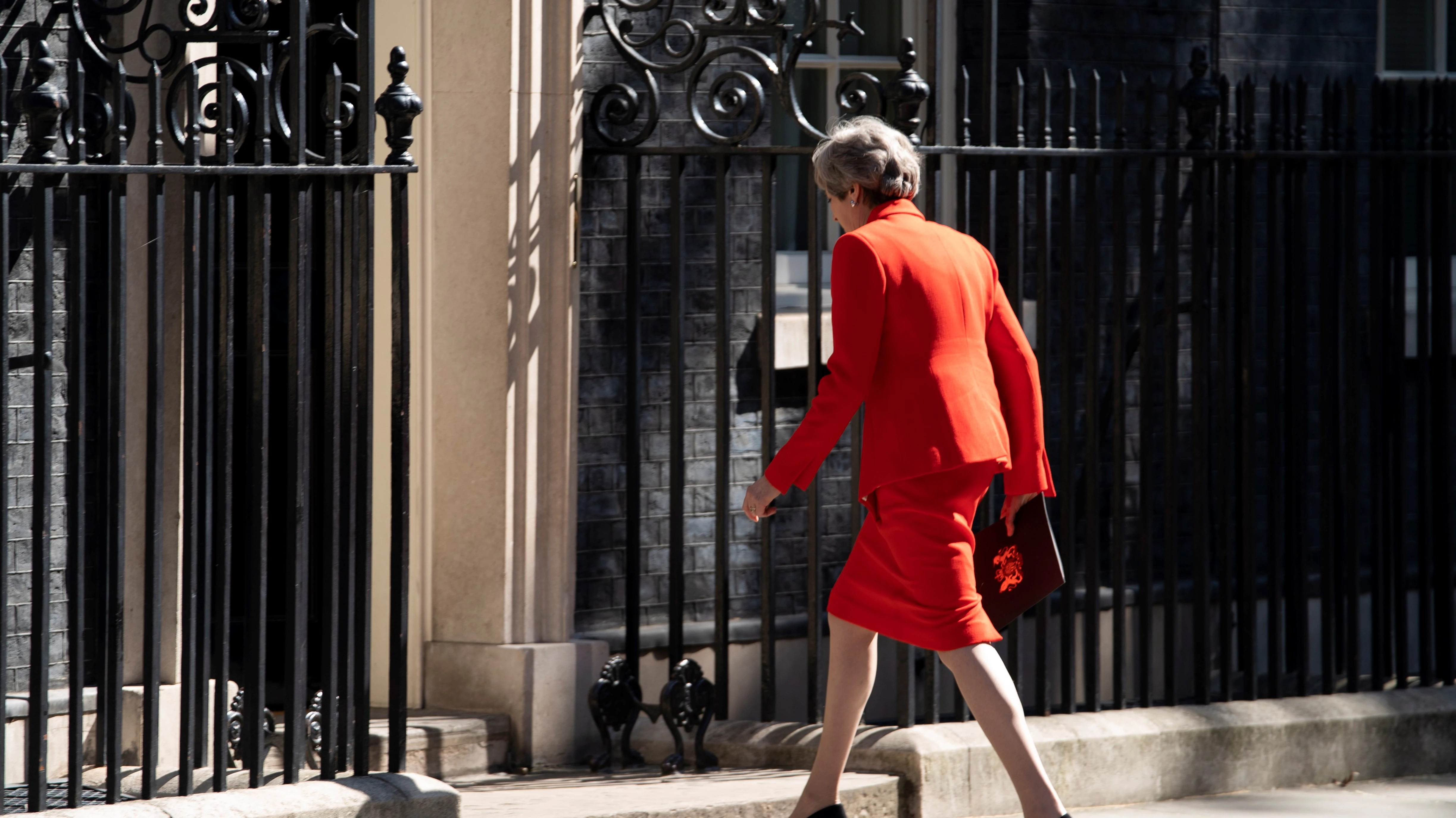 Theresa May, tras anunciar su dimisión