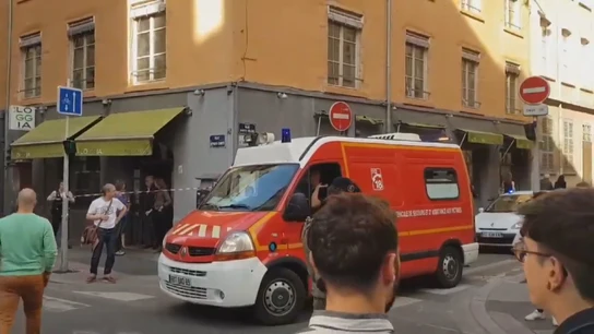 Imagen del lugar de la explosión en Lyon Imagen del lugar de la explosión en Lyon