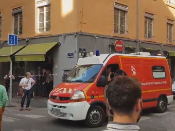 Imagen del lugar de la explosión en Lyon Imagen del lugar de la explosión en Lyon