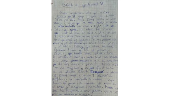 Carta de agradecimiento a la Policía de un menor con Asperger Carta de agradecimiento a la Policía de un menor con Asperger