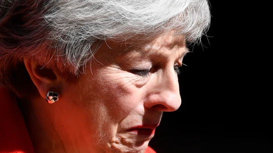 Theresa May llora tras su dimisión Theresa May llora tras su dimisión