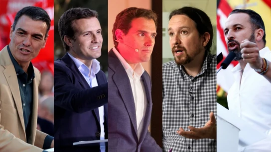 Sánchez, Casado Rivera, Iglesias y Abascal Sánchez, Casado Rivera, Iglesias y Abascal