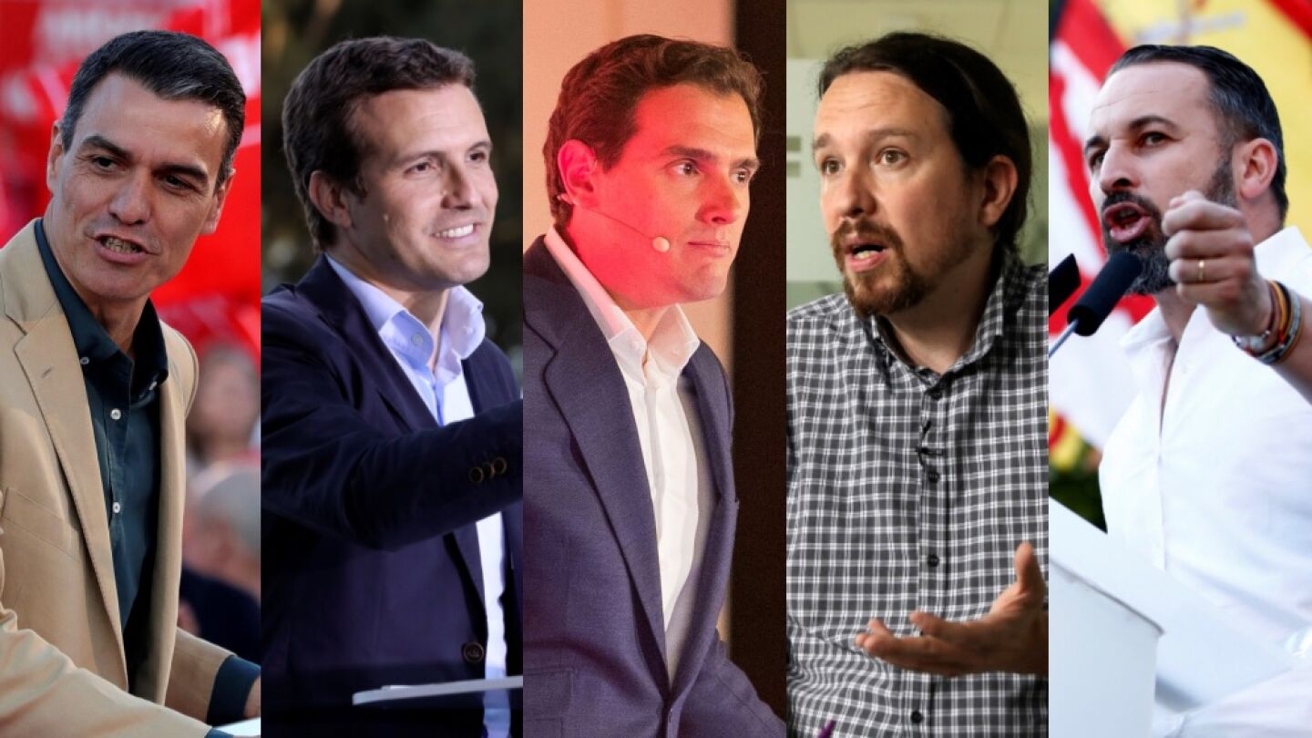 S&aacute;nchez, Casado Rivera, Iglesias y Abascal
