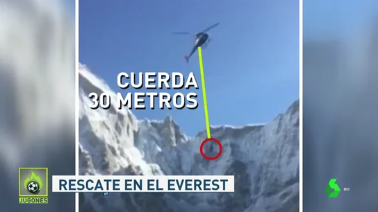 Sobrecogedor rescate con una soga de 30 metros a un montañero en el Everest Sobrecogedor rescate con una soga de 30 metros a un montañero en el Everest