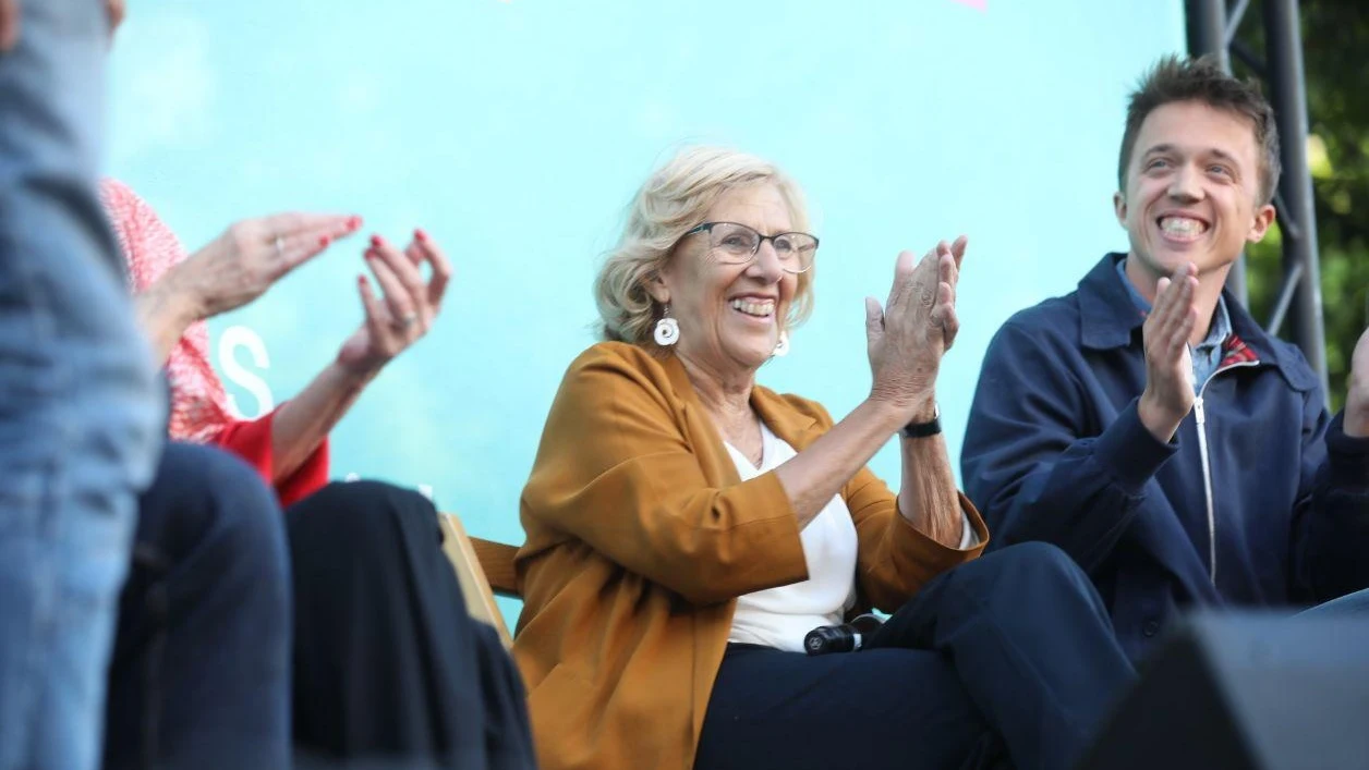 Manuela Carmena en un acto de Más Madrid