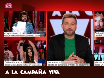La postura imposible de Pedroche en la mesa de Zapeando La postura imposible de Pedroche en la mesa de Zapeando