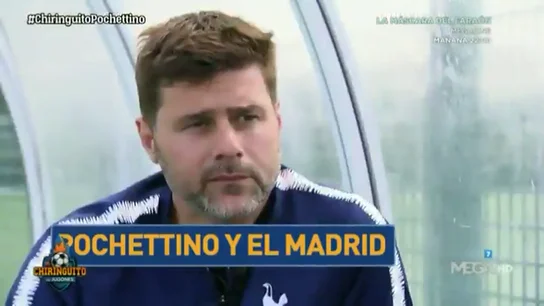 La sonrisa de Pochettino al ser preguntado por el Real Madrid La sonrisa de Pochettino al ser preguntado por el Real Madrid