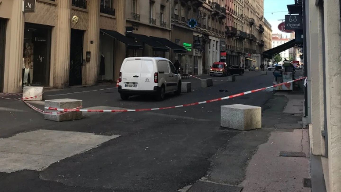 Lugar de la explosión en Lyon Lugar de la explosión en Lyon