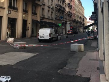 Lugar de la explosión en Lyon