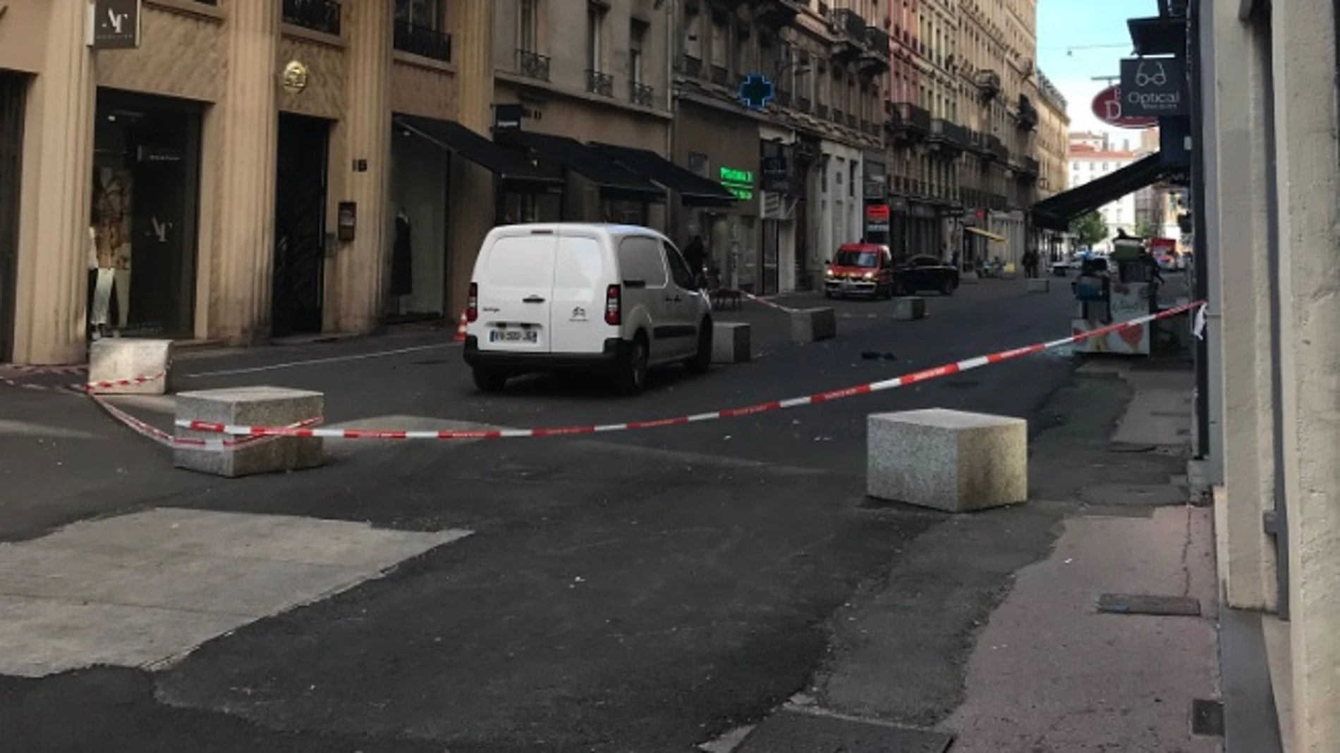 Lugar de la explosión en Lyon