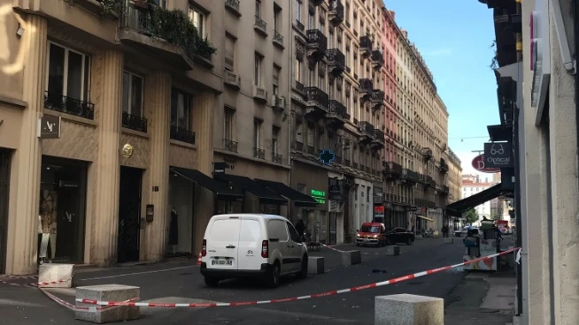 Lugar de la explosión en Lyon