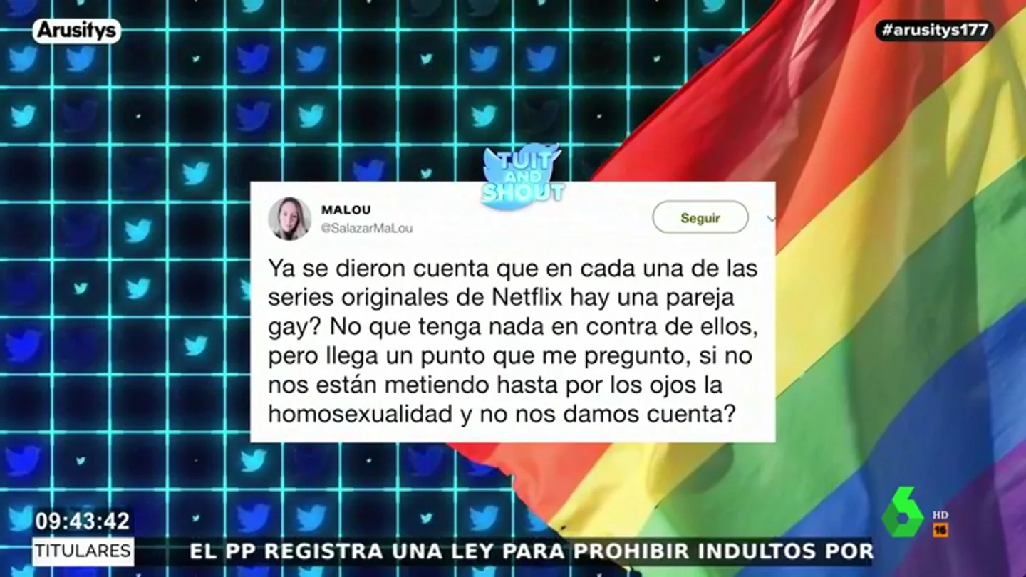 Ana Millán, a una tuitera que critica la presencia de "parejas gays en las series": "Eso está normalizado para alguien que tenga dos dedos de frente" Ana Millán, a una tuitera que critica la presencia de "parejas gays en las series": "Eso está normalizado para alguien que tenga dos dedos de frente"