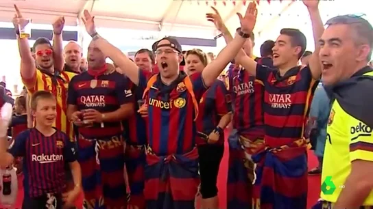 La afición del Barcelona no se olvida de Anfield en la final de Copa: "Pesa, pesa mucho" La afición del Barcelona no se olvida de Anfield en la final de Copa: "Pesa, pesa mucho"