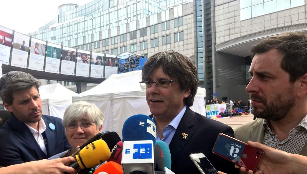 El expresidente de la Generalitat huido a Bélgica y cabeza de lista de JxCat al Parlamento Europeo, Carles Puigdemont