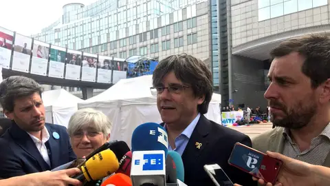 El expresidente de la Generalitat huido a Bélgica y cabeza de lista de JxCat al Parlamento Europeo, Carles Puigdemont El expresidente de la Generalitat huido a Bélgica y cabeza de lista de JxCat al Parlamento Europeo, Carles Puigdemont