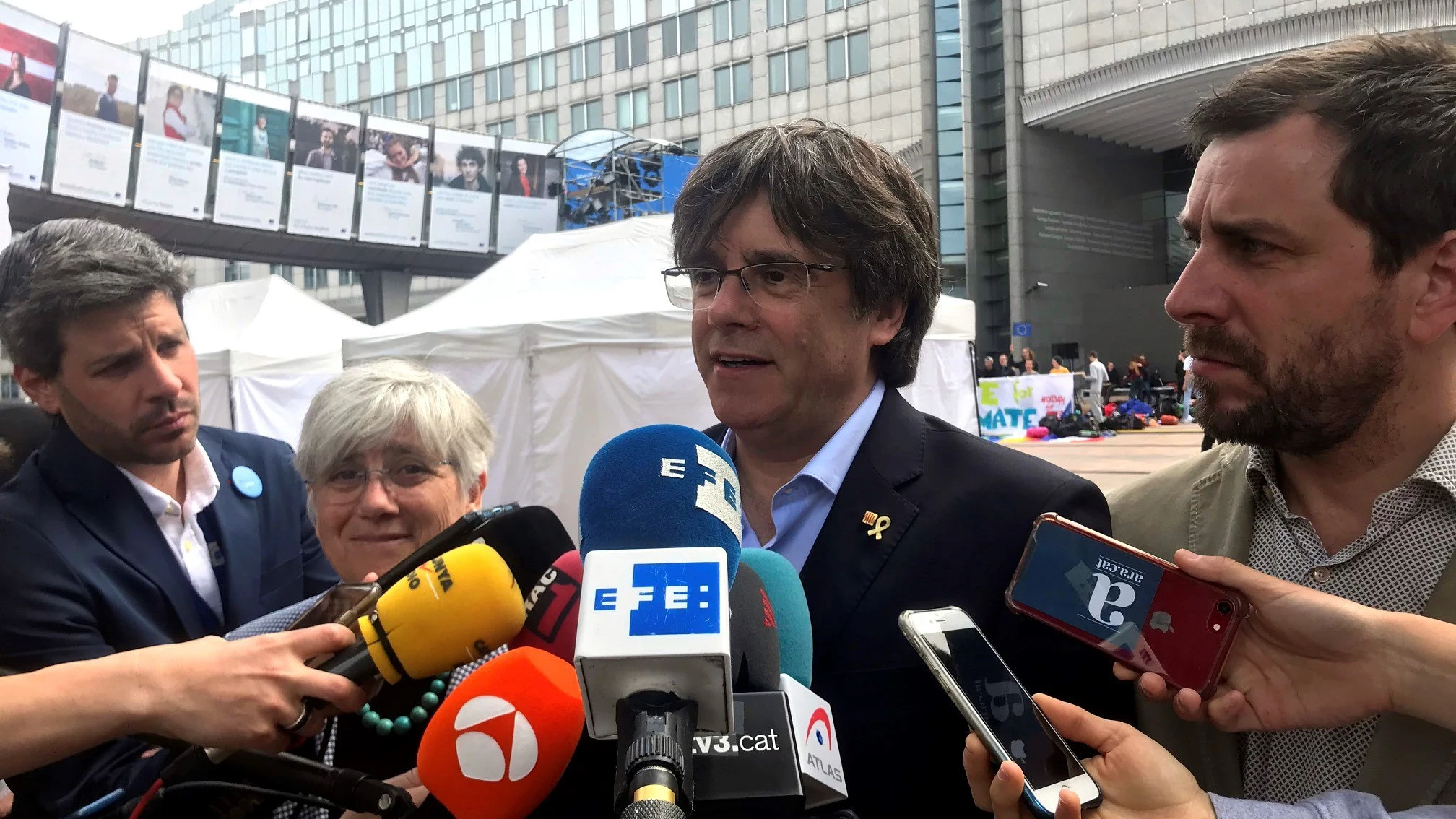 El expresidente de la Generalitat huido a Bélgica y cabeza de lista de JxCat al Parlamento Europeo, Carles Puigdemont