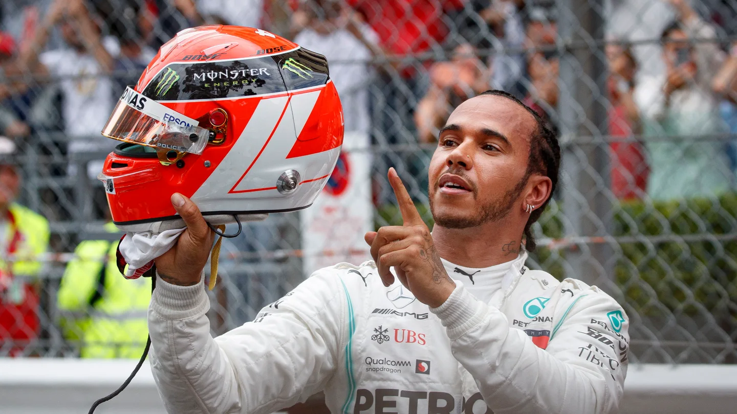 Lewis Hamilton, tras su victoria en el GP de Mónaco Lewis Hamilton, tras su victoria en el GP de Mónaco