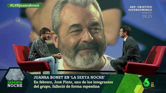 Juanra Bonet habla con Iñaki López El momento más triste de Juanra Bonet al conocer en Boom la muerte de José Pinto, miembro de 'Los Lobos'