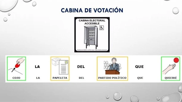 El colegio de Boiro ha situado un pictograma informativo y otros gráficos de apoyo