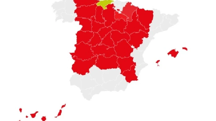 El PSOE tiñe de color rojo España