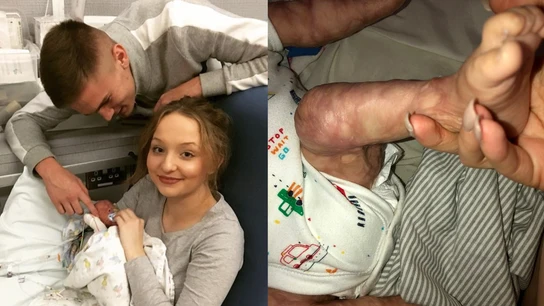 Kaiden Jake Shattock junto a sus padres Kaiden Jake Shattock junto a sus padres