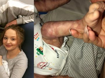 Kaiden Jake Shattock junto a sus padres Kaiden Jake Shattock junto a sus padres