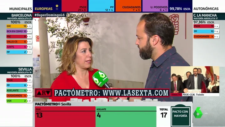 Susana Díaz: "Los andaluces han dicho 'no' al trifachito en las urnas"