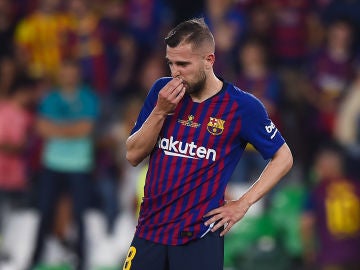 Jordi Alba lamenta un gol en contra con el Barcelona Jordi Alba lamenta un gol en contra con el Barcelona