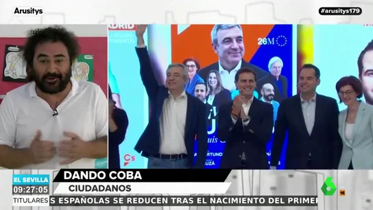 El Sevilla analiza el escenario de pactos de Ciudadanos tras las elecciones: "Dicen de este agua no beberé y van a beber de todos los vasos" El Sevilla analiza el escenario de pactos de Ciudadanos tras las elecciones: "Dicen de este agua no beberé y van a beber de todos los vasos"