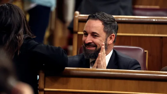 Santiago Abascal, durante la sesión constitutiva del Congreso Santiago Abascal, durante la sesión constitutiva del Congreso