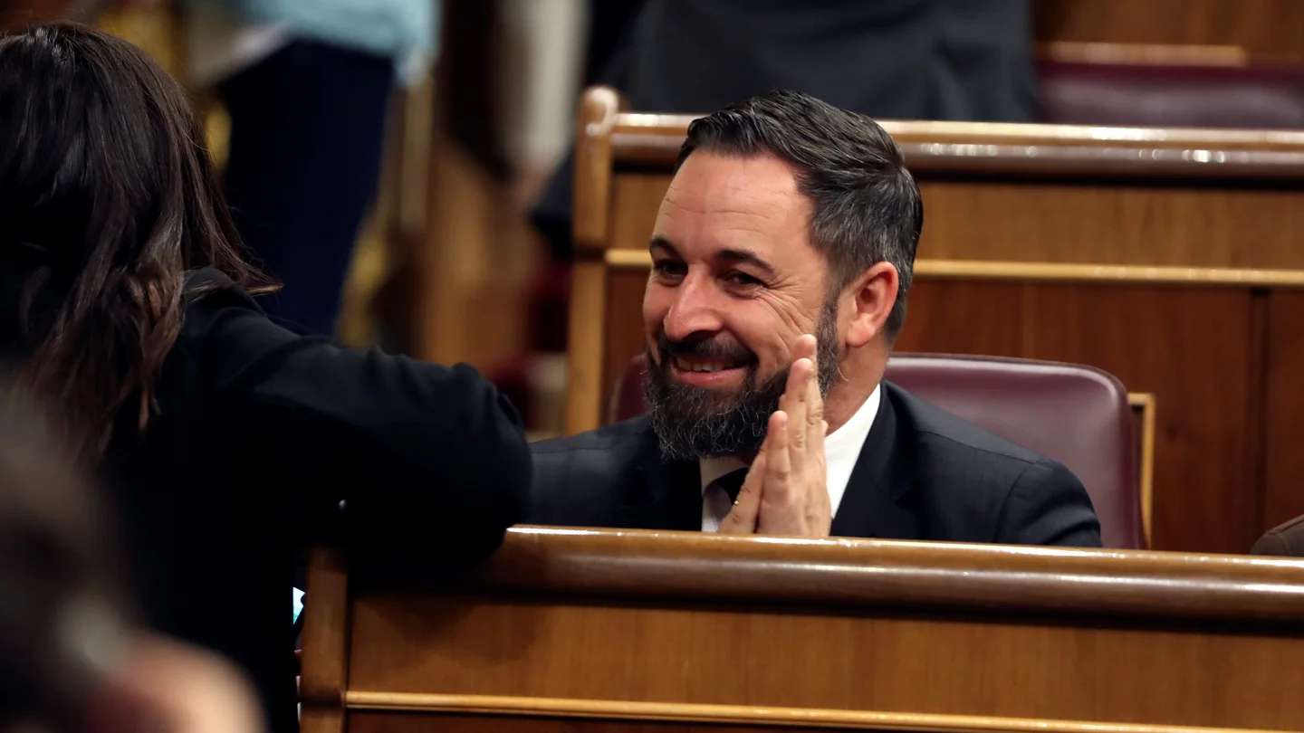 Santiago Abascal, durante la sesión constitutiva del Congreso Santiago Abascal, durante la sesión constitutiva del Congreso