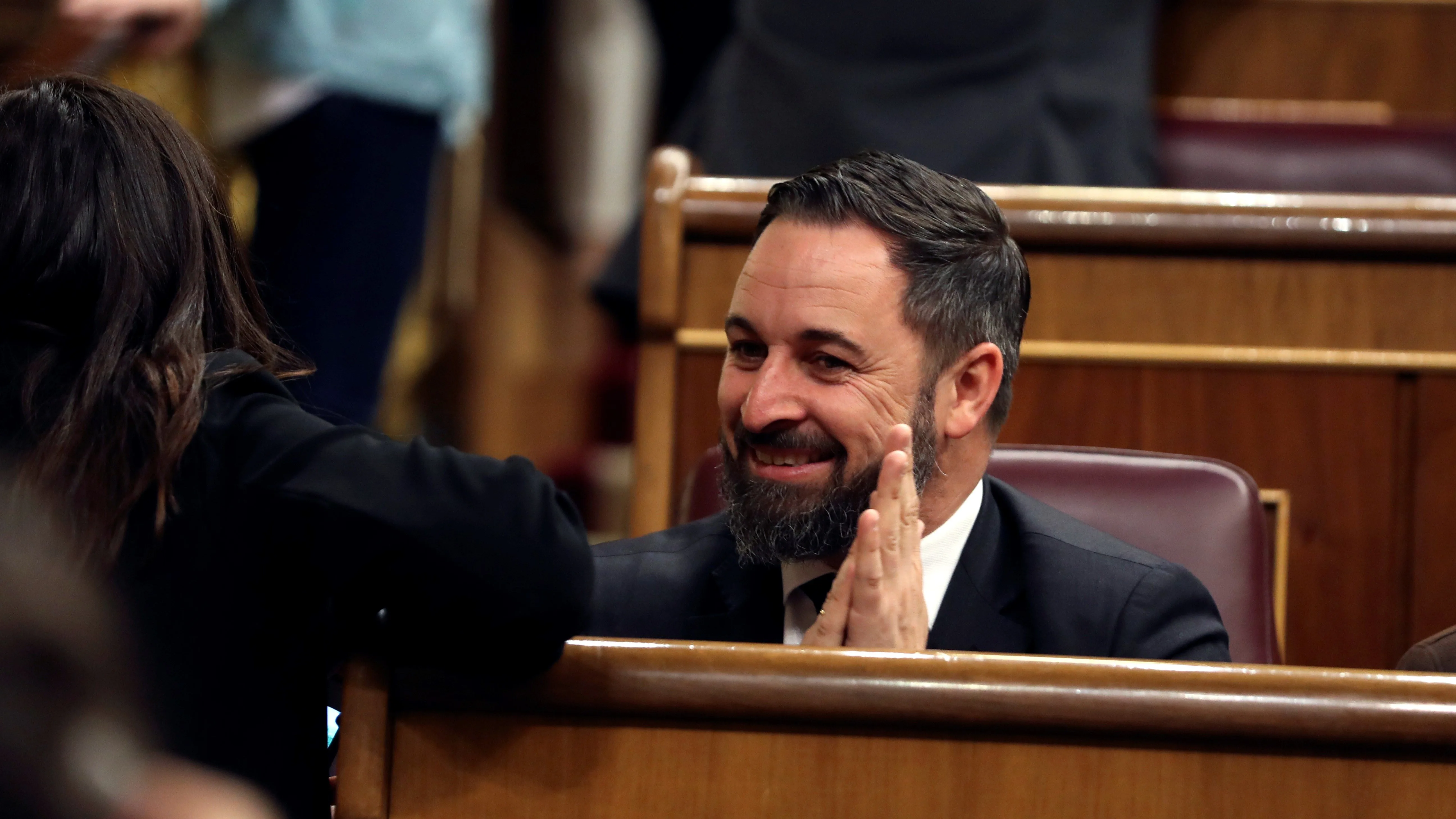 Santiago Abascal, durante la sesión constitutiva del Congreso