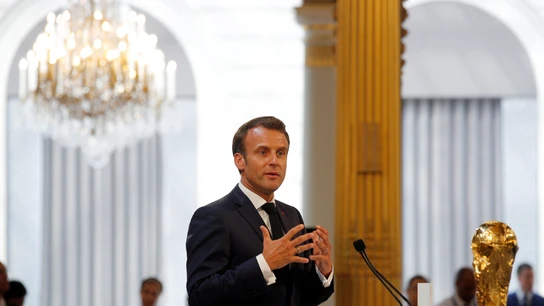 Emmanuel Macron, durante un discurso Emmanuel Macron, durante un discurso