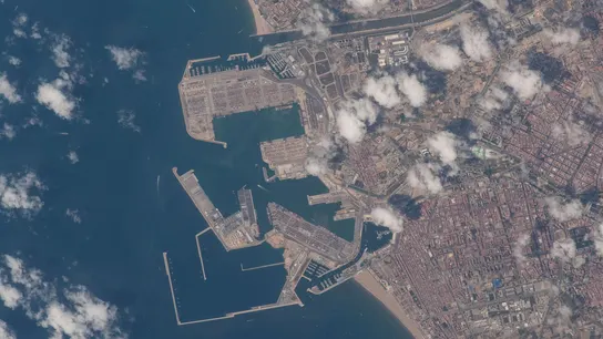 Puerto de Valencia. Tomada desde la Estación Espacial Internacional. 16-06-2018 Puerto de Valencia. 16-06-2018