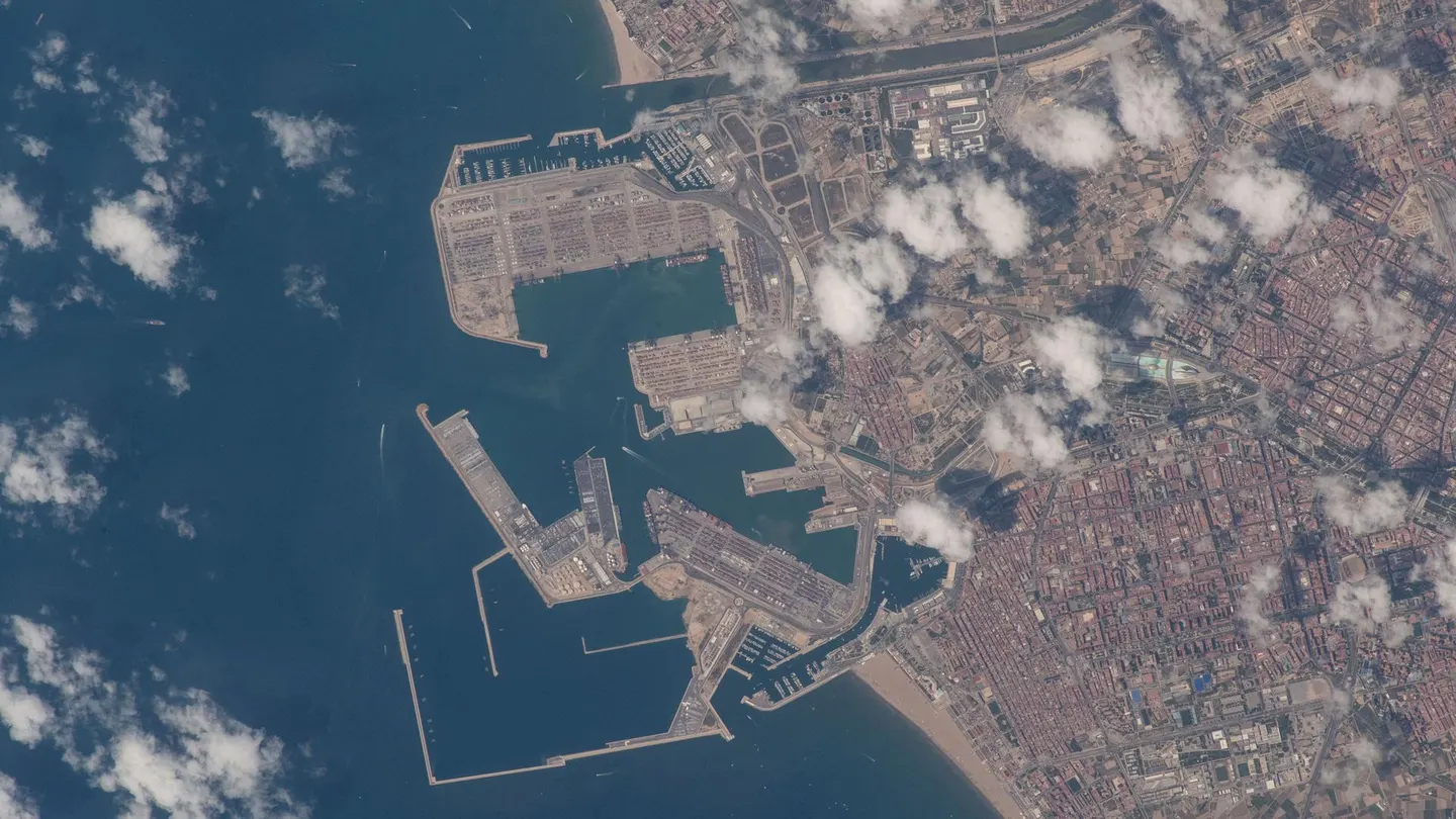 Puerto de Valencia. Tomada desde la Estación Espacial Internacional. 16-06-2018 Puerto de Valencia. 16-06-2018