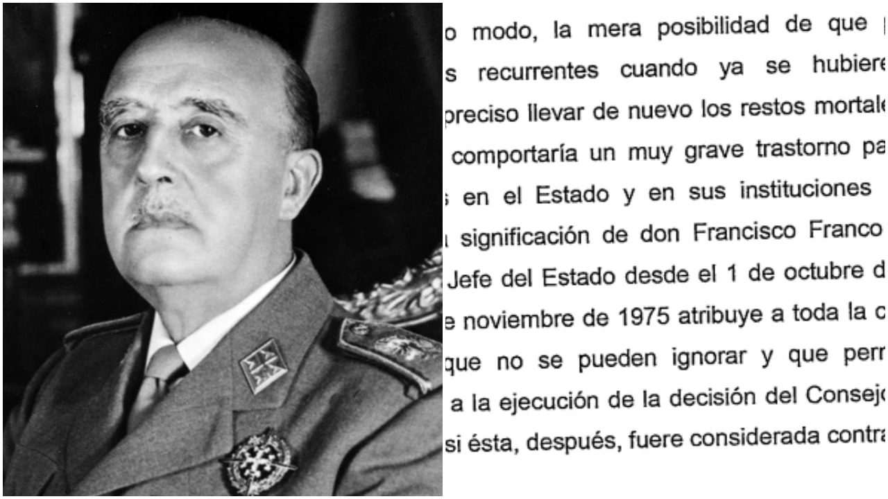 Montaje de Franco y el Tribunal Supremo