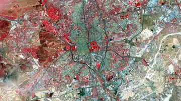 Vista ASTER de la ciudad de Madrid. 20-10-2001.