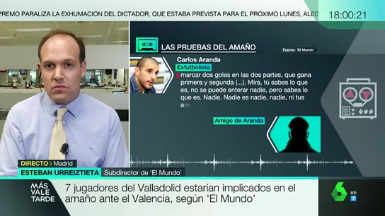 Esteban Urreiztieta, sobre la 'Operación Oikos: "Con las escuchas queda claro que conocían el resultado del partido antes de celebrarse" Esteban Urreiztieta, sobre la 'Operación Oikos: "Con las escuchas queda claro que conocían el resultado del partido antes de celebrarse"