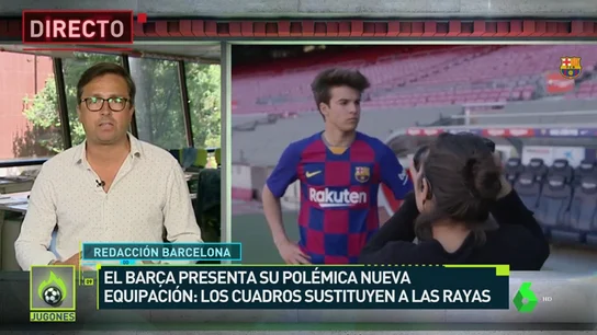 El Barça presenta su camiseta a cuadros El Barça presenta su camiseta a cuadros