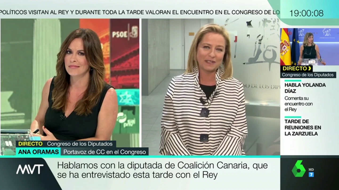 Ana Oramas: "No vamos a apoyar ni con voto a favor ni con abstención un Gobierno del PSOE con Podemos" Ana Oramas: "No vamos a apoyar ni con voto a favor ni con abstención un Gobierno del PSOE con Podemos"