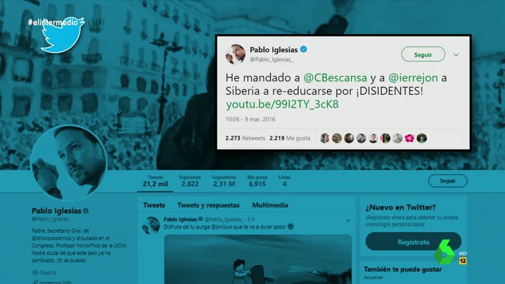 Mensajes entre Iglesias y Errejón