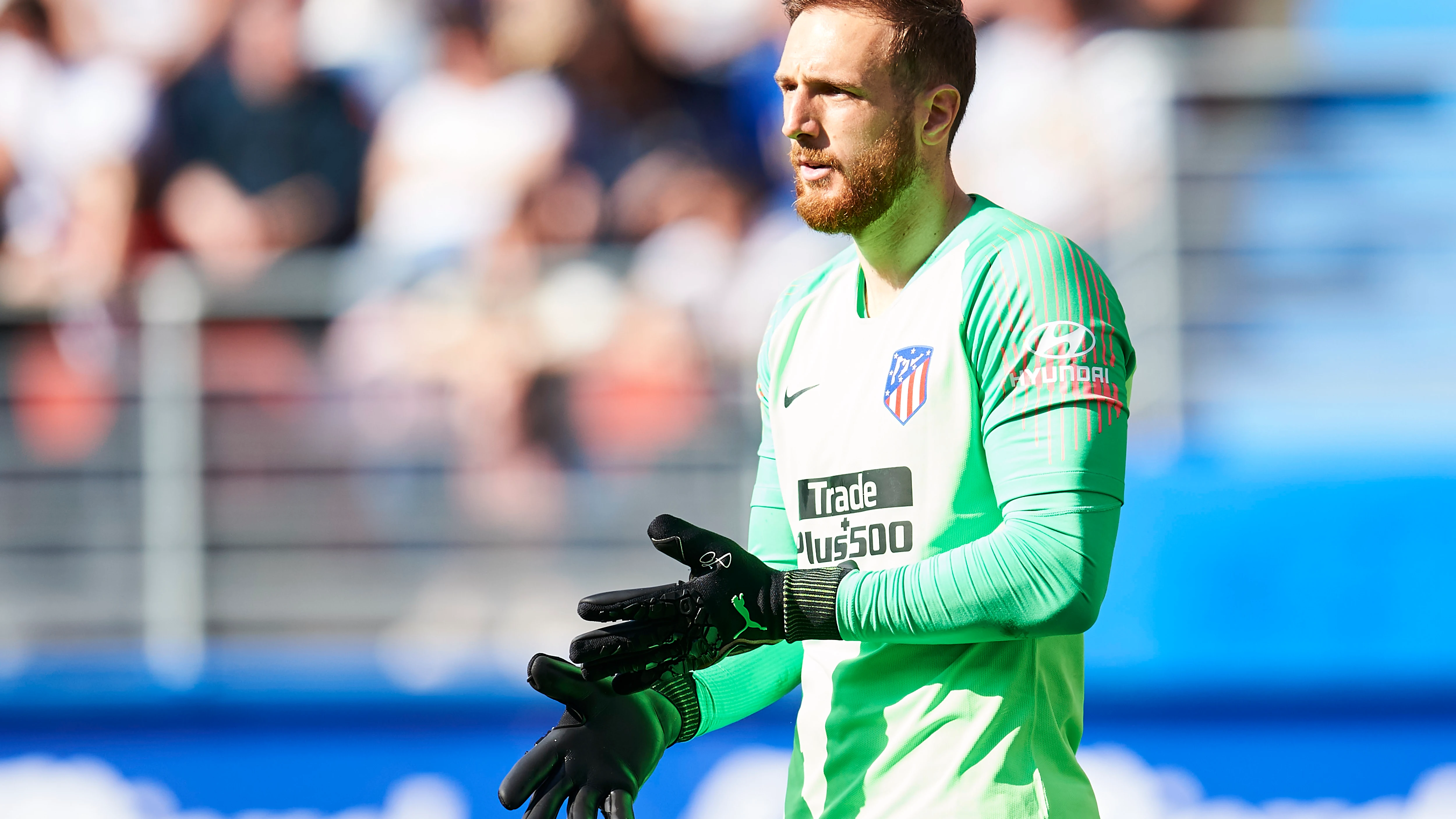 Oblak, durante un partido Oblak, durante un partido