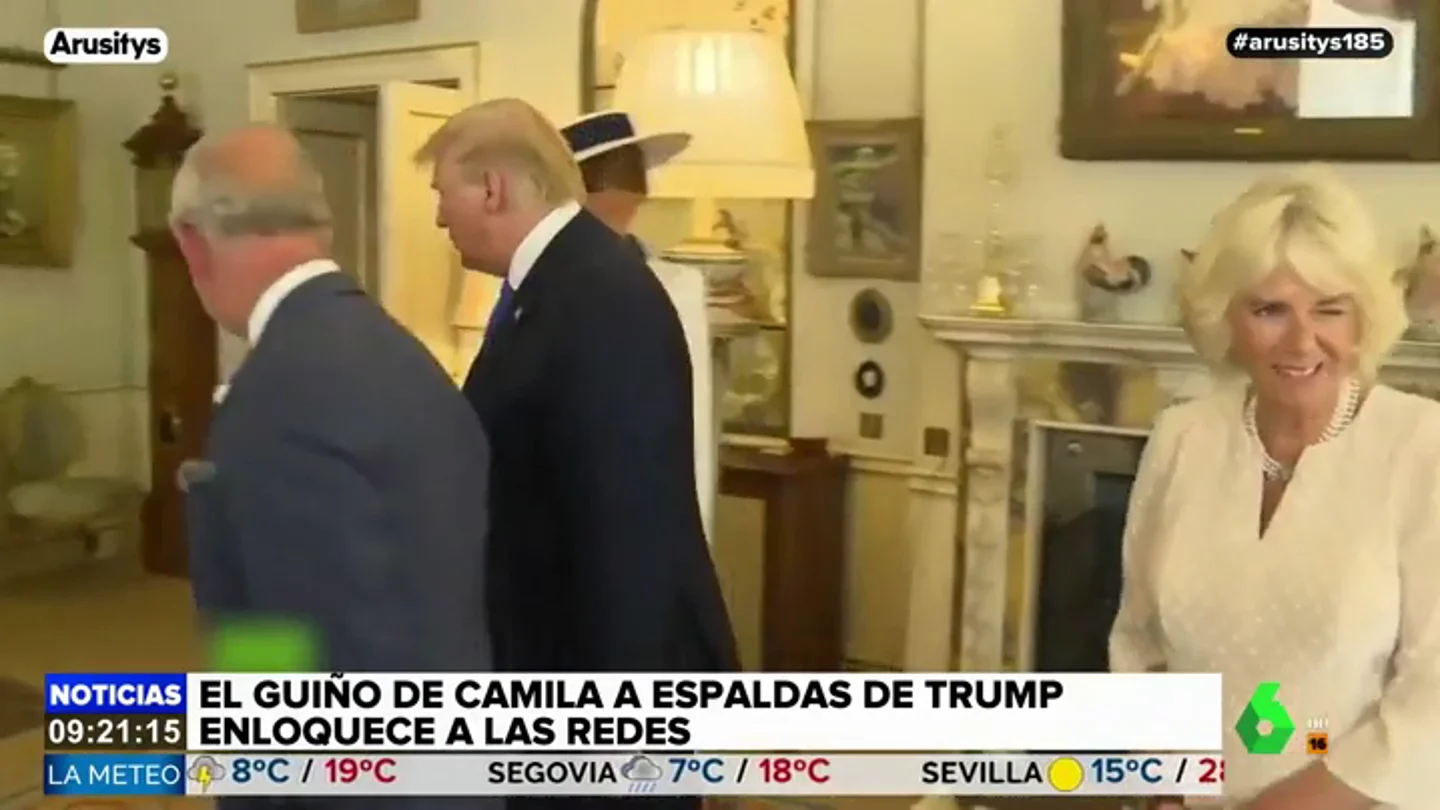 El guiño de Camila Parker Bowles a espaldas de Trump El guiño de Camila Parker Bowles a espaldas de Trump